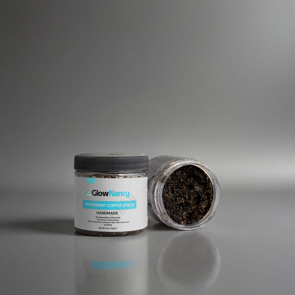 GlowNancy Peppermint Coffee Scrub,Revitalize & Renew and Smooth Your Skin.