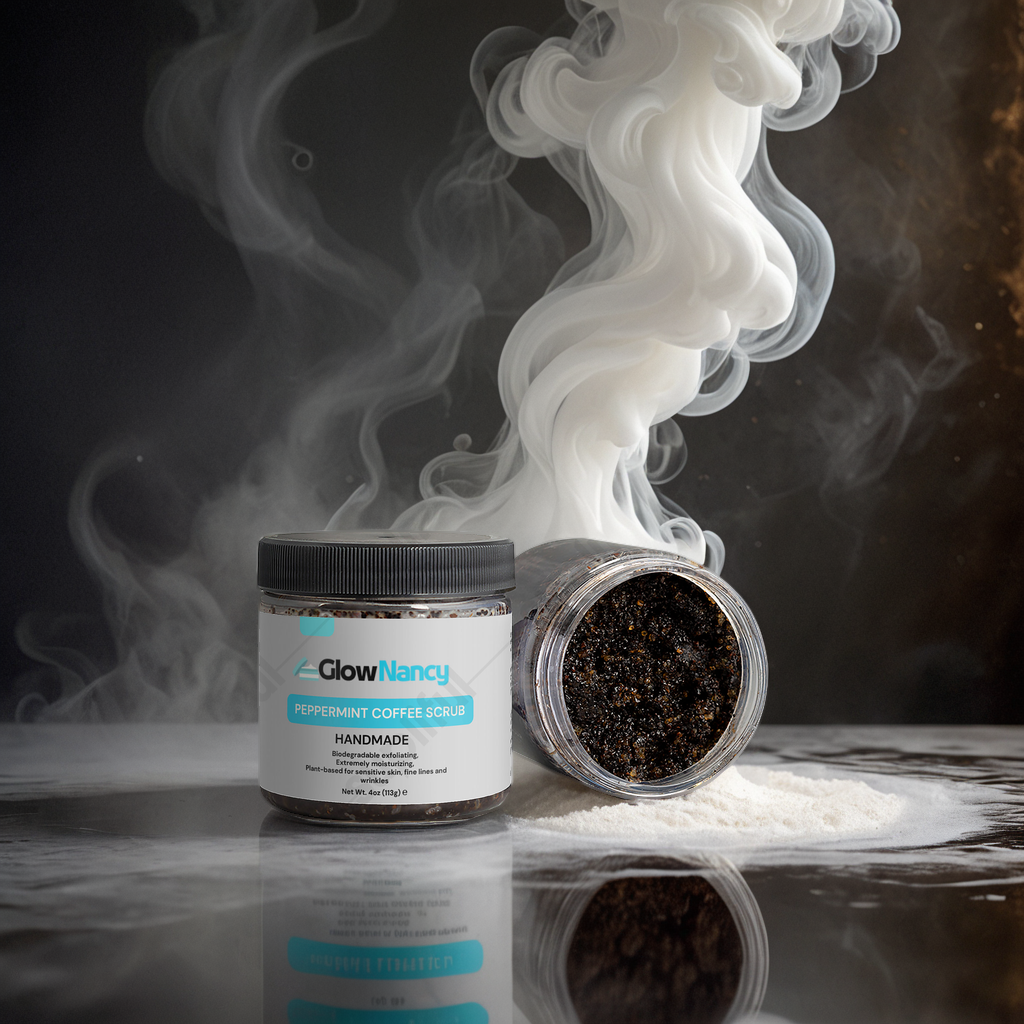 GlowNancy Peppermint Coffee Scrub,Revitalize & Renew and Smooth Your Skin.