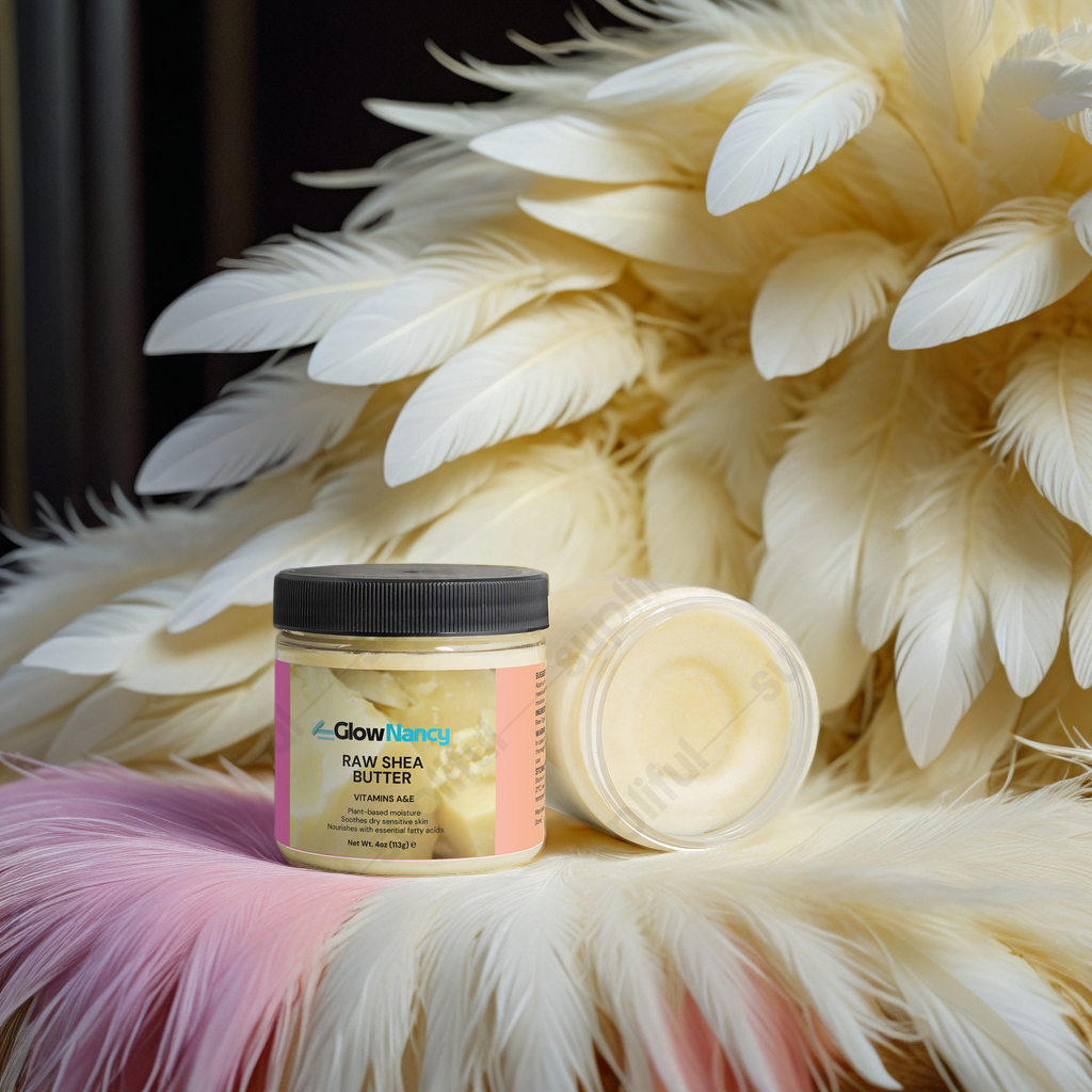"GlowNancy Raw Shea Butter, Ultimate Nourishing Raw Shea Butter for Radiant Skin and Hair Care"