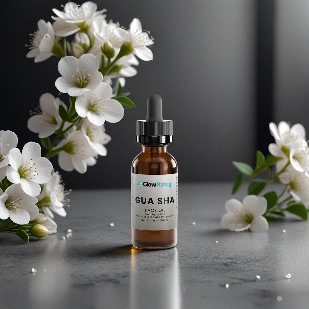GlowNancy Gua Sha Face Oil,Infused with Rosehip and Vitamin E,Ideal For Facial Massage