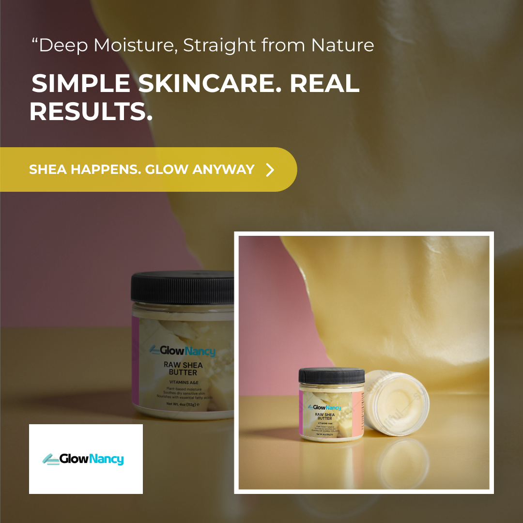 "GlowNancy Raw Shea Butter, Ultimate Nourishing Raw Shea Butter for Radiant Skin and Hair Care"